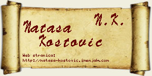 Nataša Kostović vizit kartica
